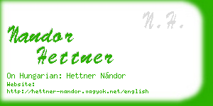 nandor hettner business card